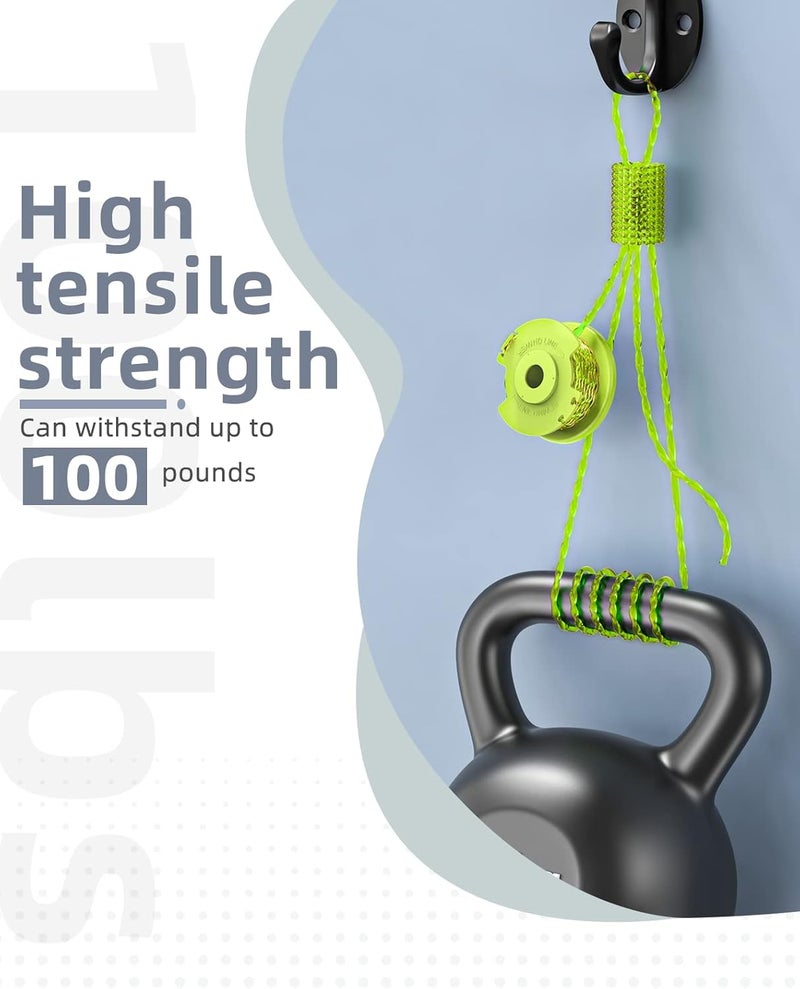 EVENTRONIC خيط جز العشب متوافق مع Ryobi One Plus+ AC80RL3، خيط استبدال 0.08''، خيط جز العشب متوافق مع جزازات Ryobi 18V، 24V، 40V (10 بكرات استبدال، 2 غطاء جزازة) - Image 5